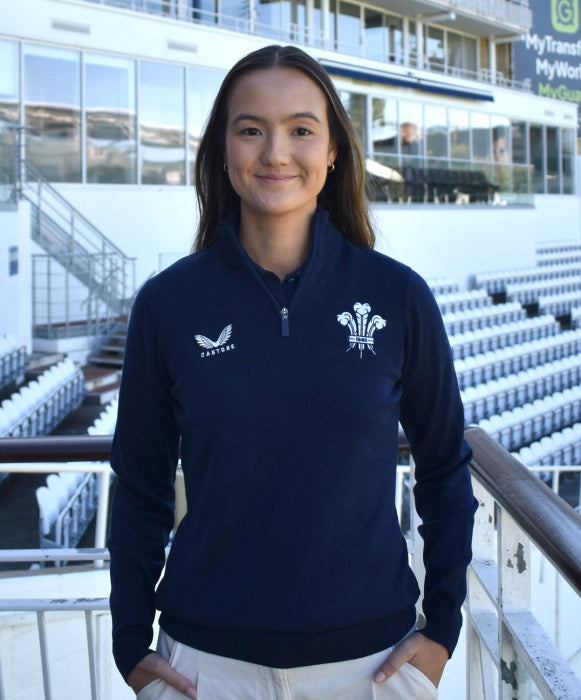 SCCC Castore Golf Knit Quarter Zip Women (Navy)