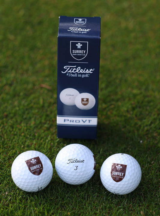Surrey CCC Titleist 3 Ball Set