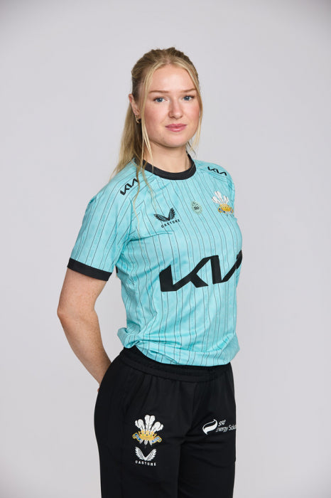 Surrey Castore Womens 2025 T20 Shirt Short Sleeve (Duck Egg Blue)
