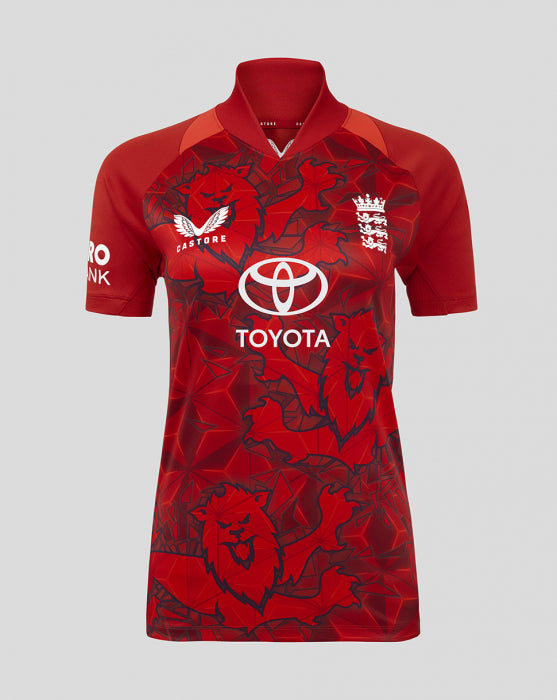 2025 England Castore T20 Replica Shirt Youth (Poppey Red)