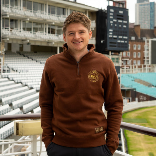 Surrey CCC 180th Anniversary 1/4 Zip (BROWN)