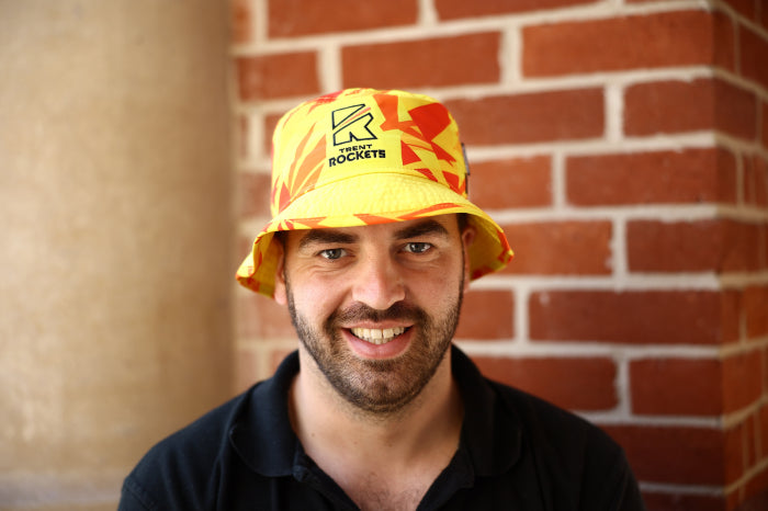 New Era Trent Rockets AOP Tapered Bucket (Yellow)