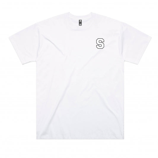 Varsity Oversized Tee Unisex (White)