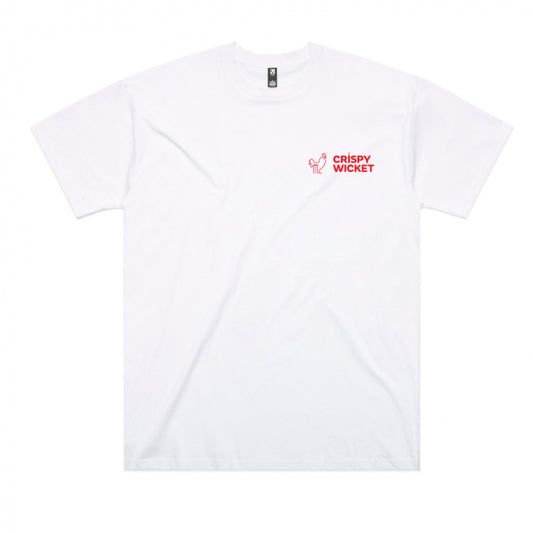 Crispy Wicket Oversized T-Shirt Unisex (White)