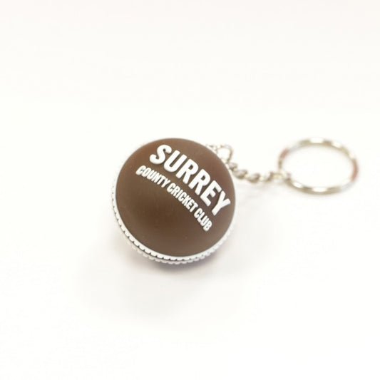 Surrey CCC Brown Cricket Ball Keyring