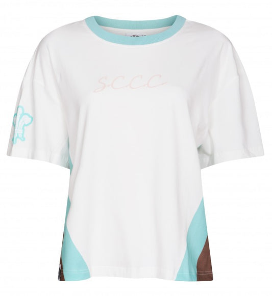 Surrey CCC 1845 Womens Stripe T-Shirt (Cream)