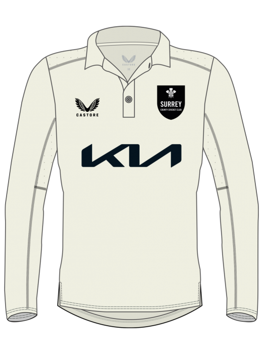 2025 Castore Surrey Tech Polo L/S Mens (Cream)