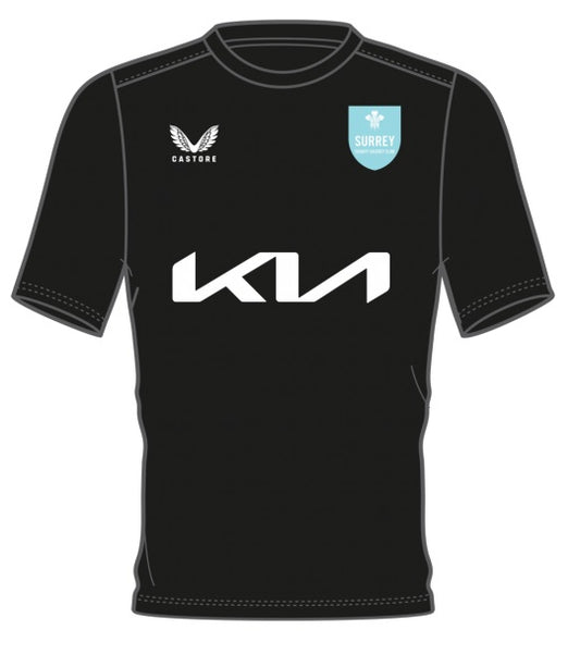 2025 Surrey Castore Training Tee Womens (Black)