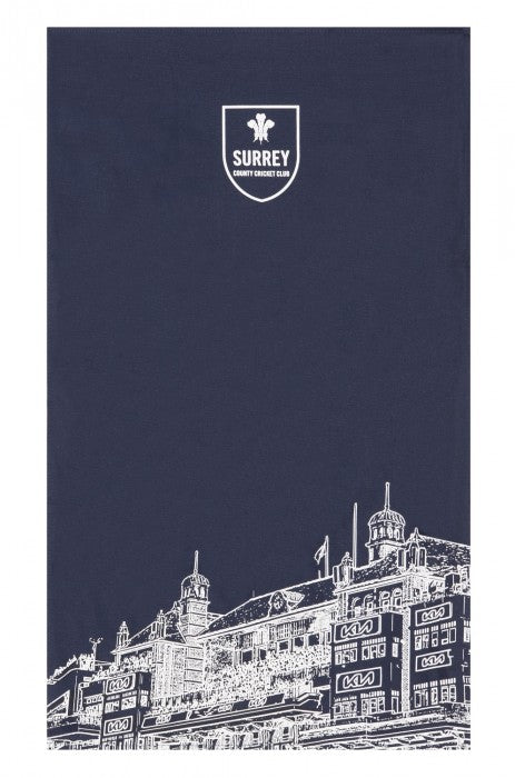 Oval Sketch Tea Towel Navy