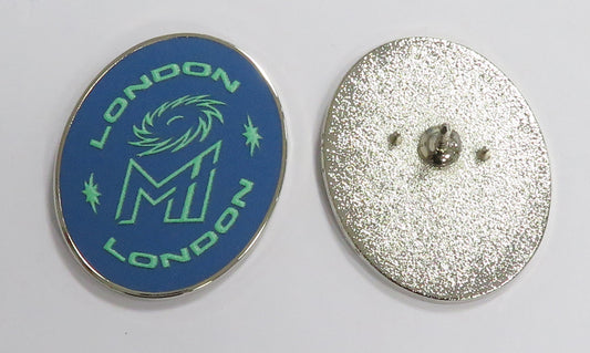 MI London Blue Pin Badge