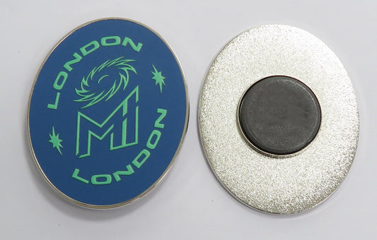 MI London Blue Oval Magnet