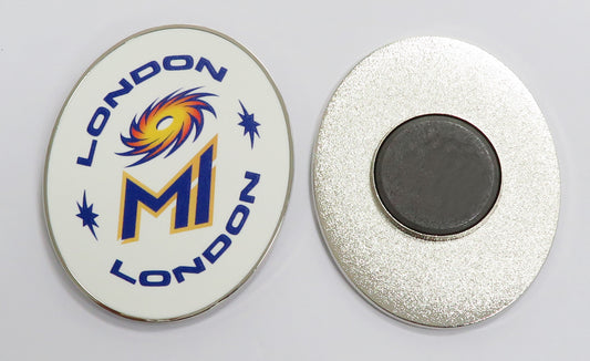 MI London White Oval Magnet