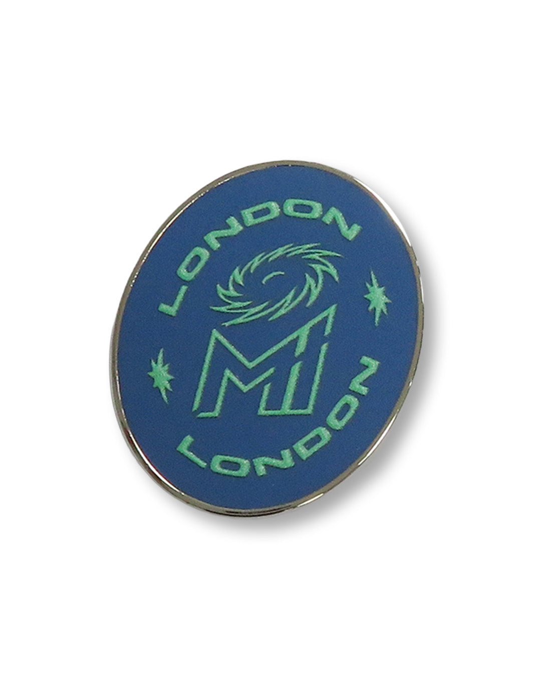 MI London Blue Pin Badge