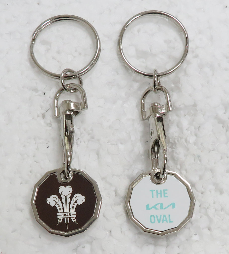 SCCC & Kia Oval Trolley Coin Keyring