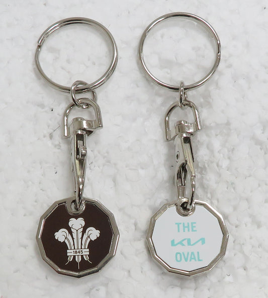 SCCC & Kia Oval Trolley Coin Keyring