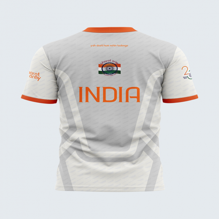 Bharat Army 2025 White Jersey