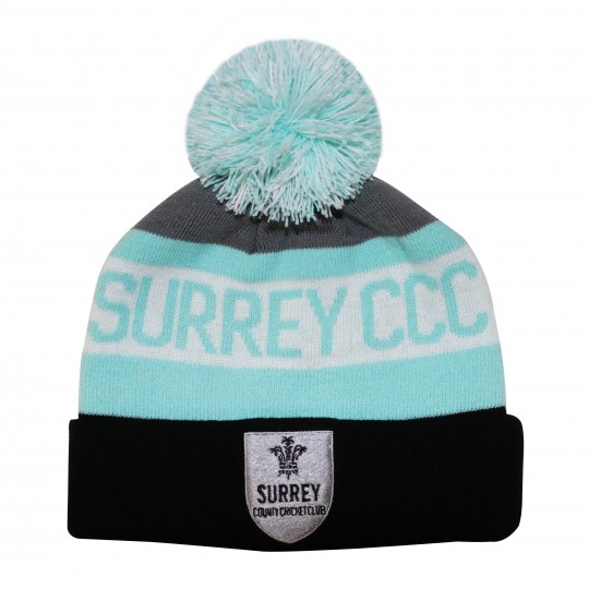 Surrey CCC Bobble Hat Teal
