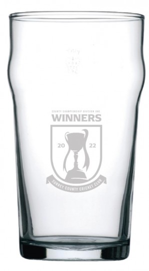 Surrey CCC Championship Winning Pint Glass