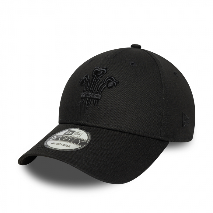 Surrey & New Era 3 Feathers Black on Black Cap
