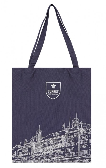 Oval Navy Tote Bag